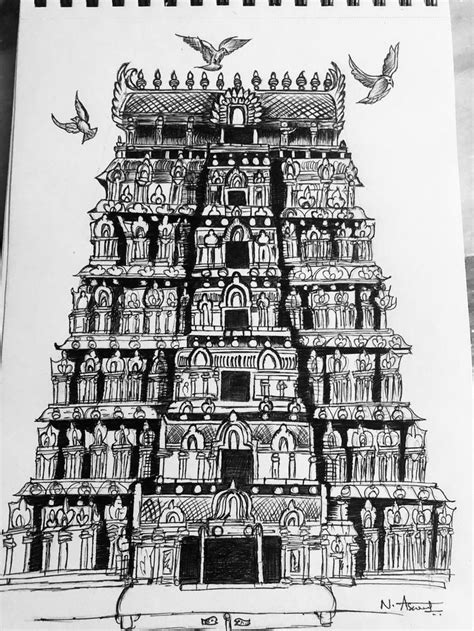 temple sketch